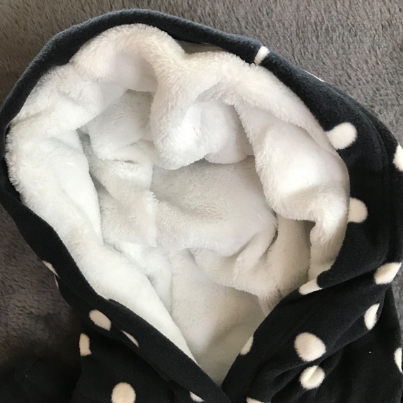CARTER’S 3-Piece Fleece Hoodie Set Polka Dot Black White Pink Size 18 Months NWT - Picture 6 of 14